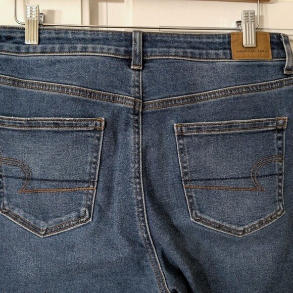 American Eagle Outfitters Blue Distressed Jeans Size 8 - Picture 3 of 7